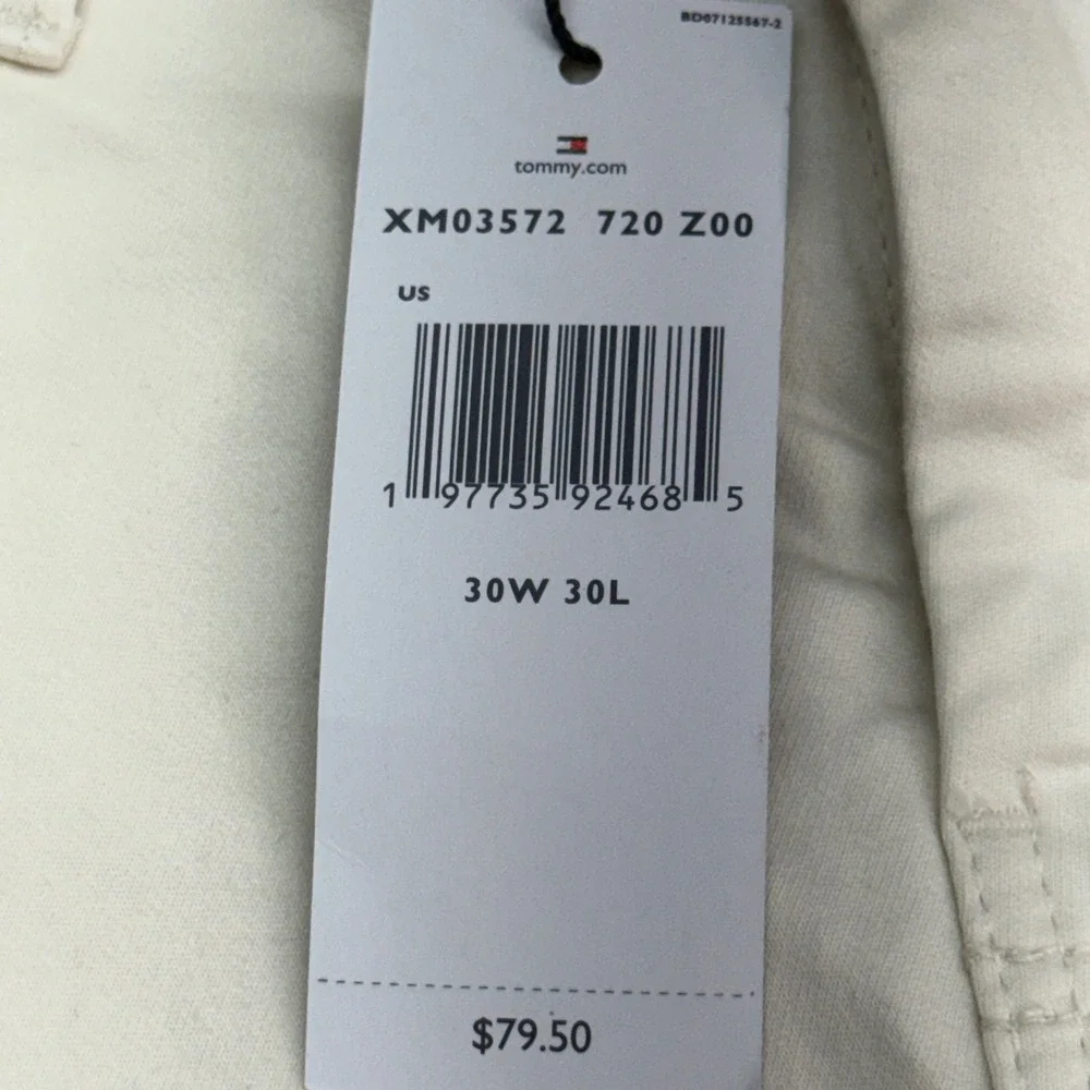 Tommy Hilfiger Pants Mens 30x30 Cream THFlex Straight Leg XM03572